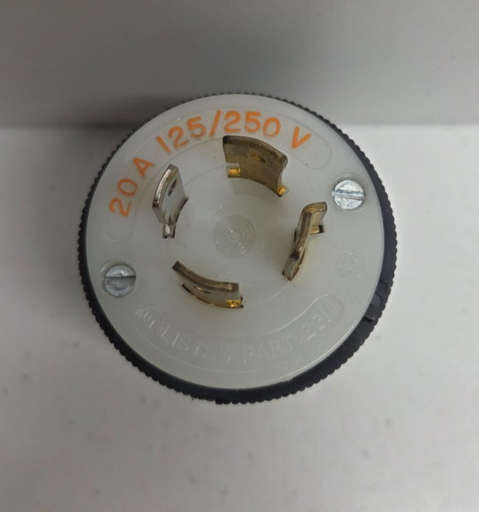 GUARANTEED! HUBBELL 20A 125/250V TURN LOCK PLUG HBL2411