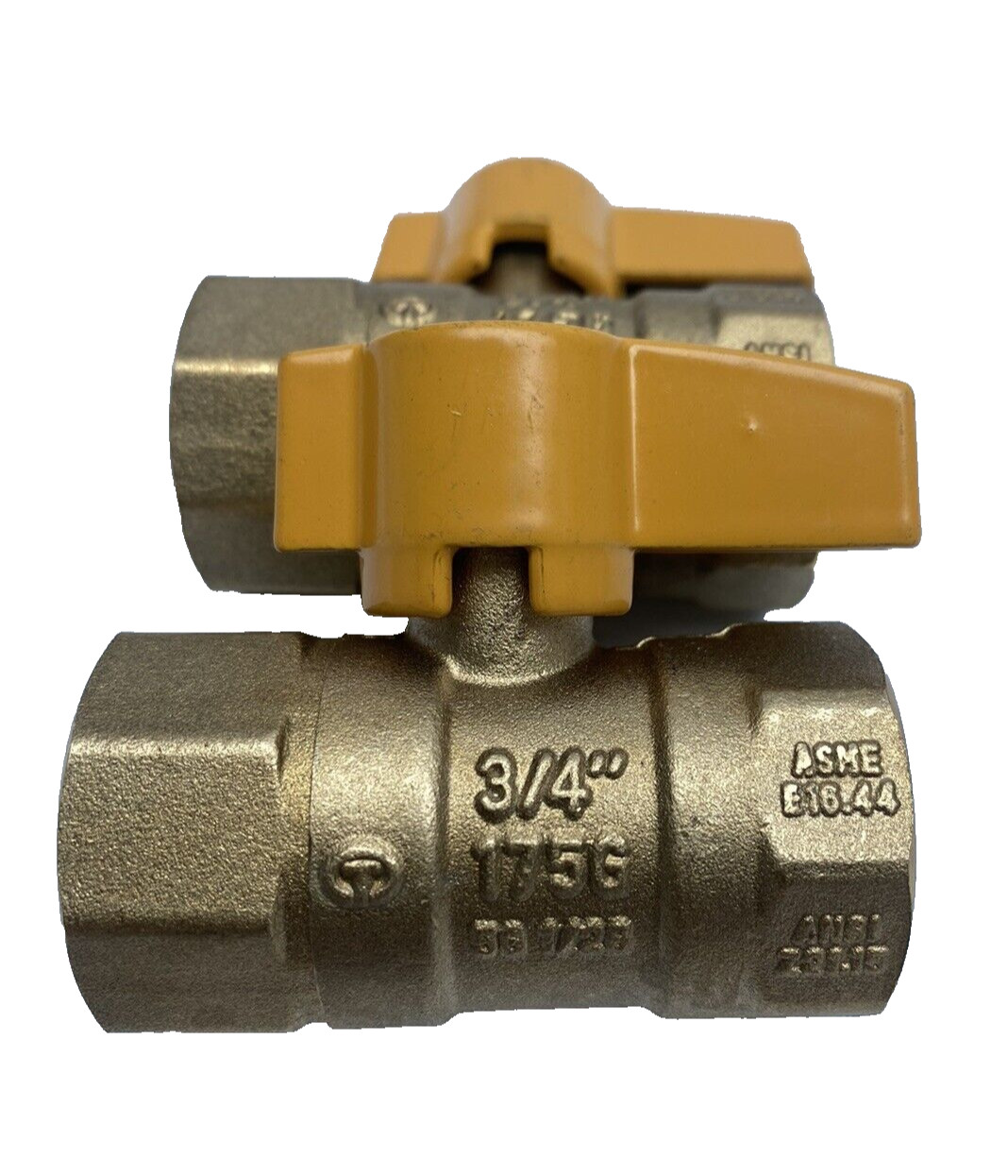 LOT OF 2, GBV02, SHUTT-OFF BRASS VALVE, LPG BALL VALVE 3/4 FNPT 175G