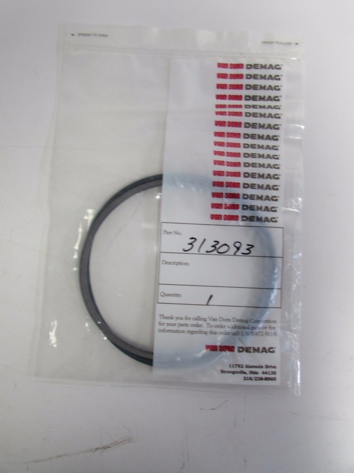 VAN DORN DEMAG 313093 INJECTION SEAL **NIB**
