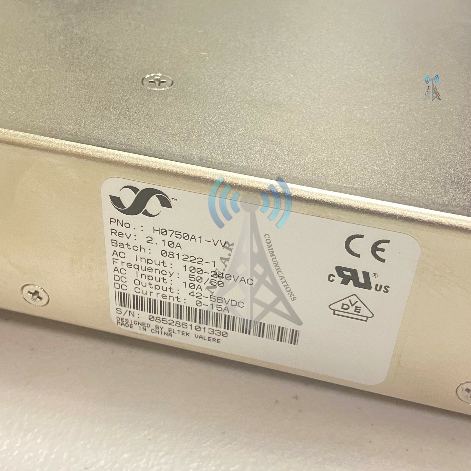 Eltek, Valere, HM34B-AUN-VV w/ 2qty H0750A1-VV *RH090221