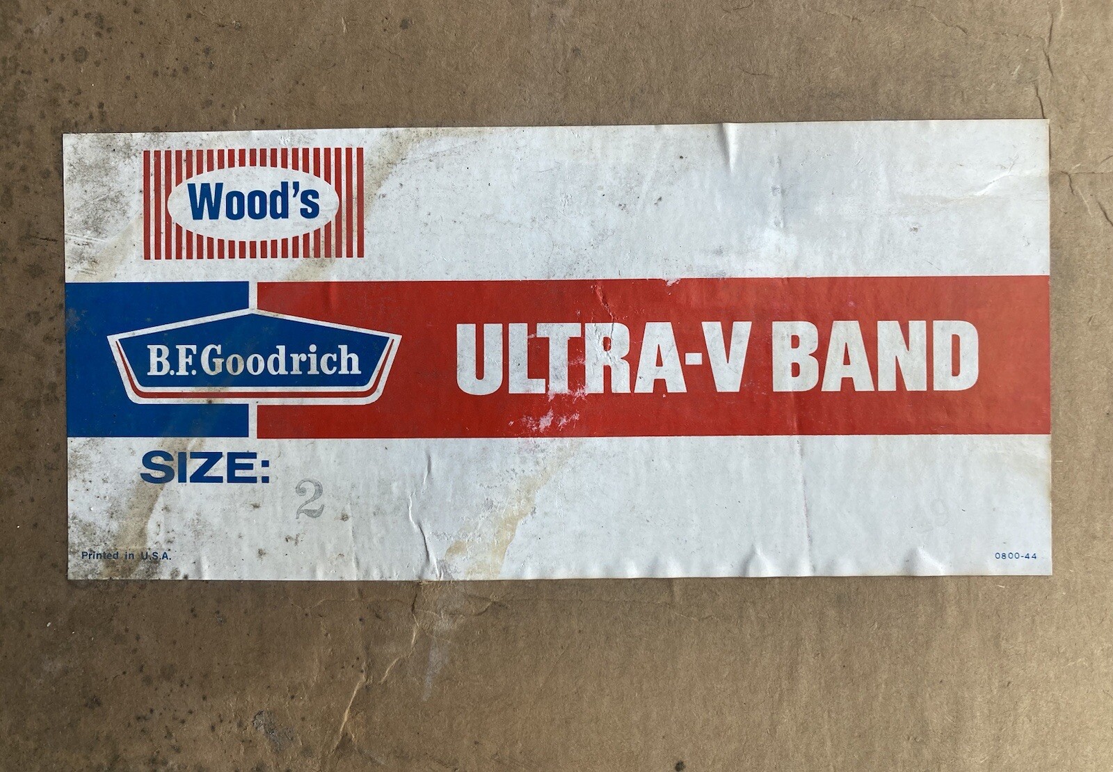 Woods Goodrich Ultra V Band 2/5V1600 Twin V Industrial 160” Belt