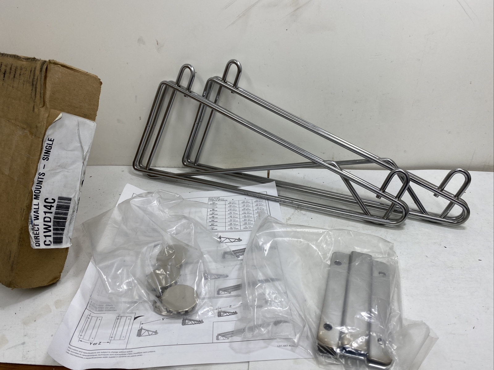 Set Of 2- 14″ Olympic J2WD14C Direct Wall Mountl Bracket