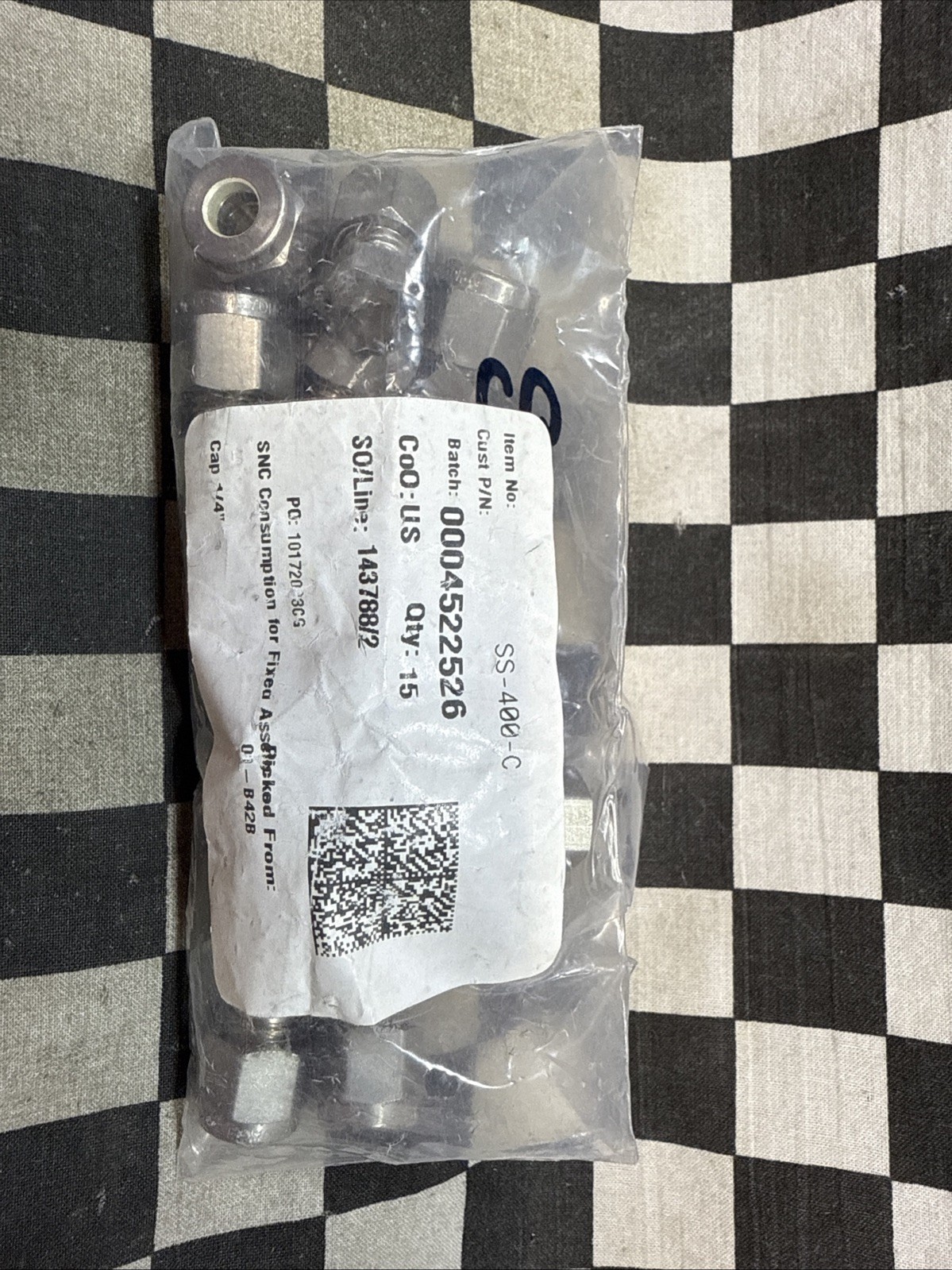 SWAGELOK SS-400-C, SS400C, CAP 1/4″, LOT OF 20, SHIPSAMEDAY#126R7