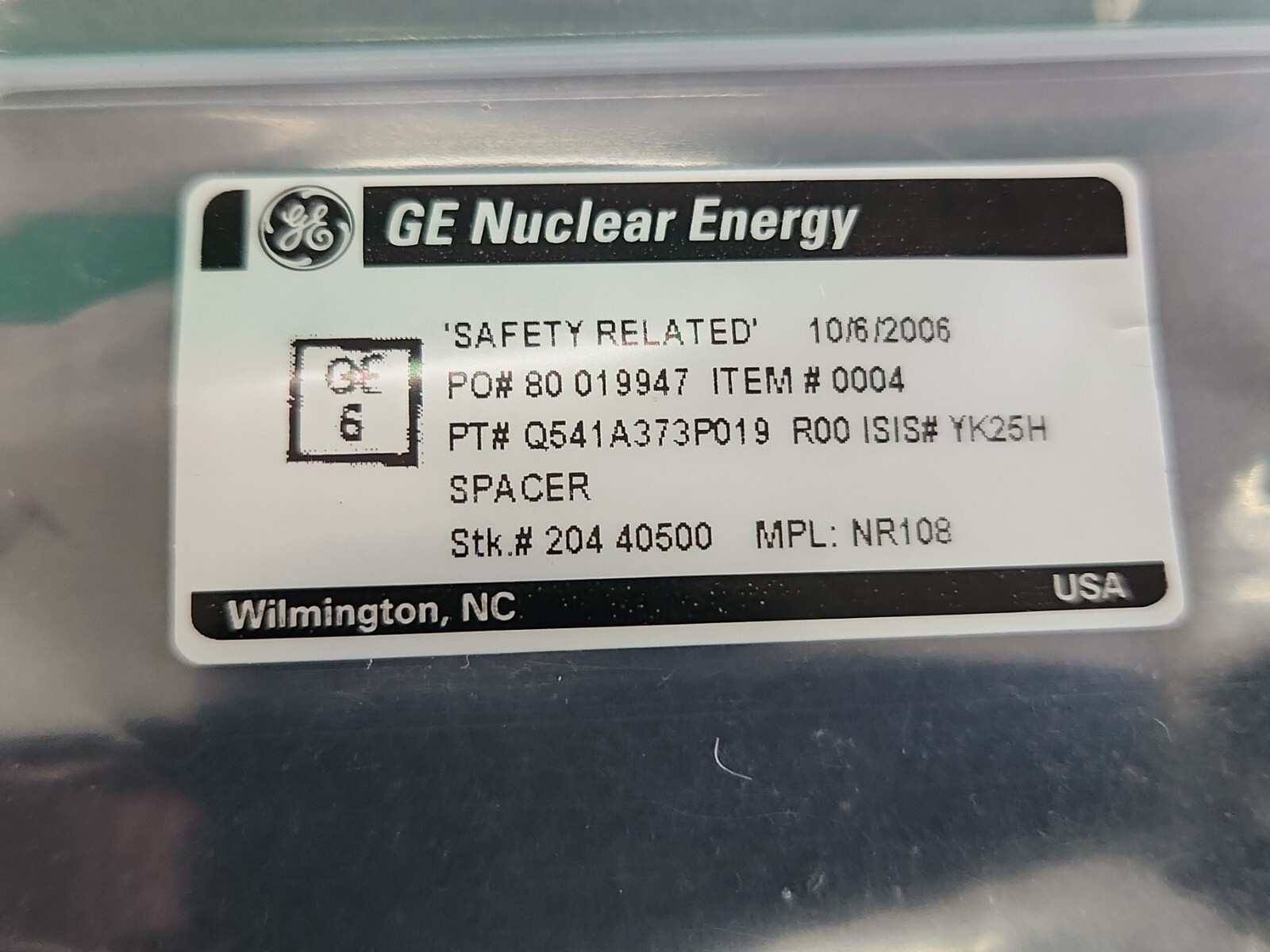 🆕️ *LOT OF 3* GE Nuclear Energy Q541A373P019 Safety Related Spacer ⚡️🇺🇸 SHIP
