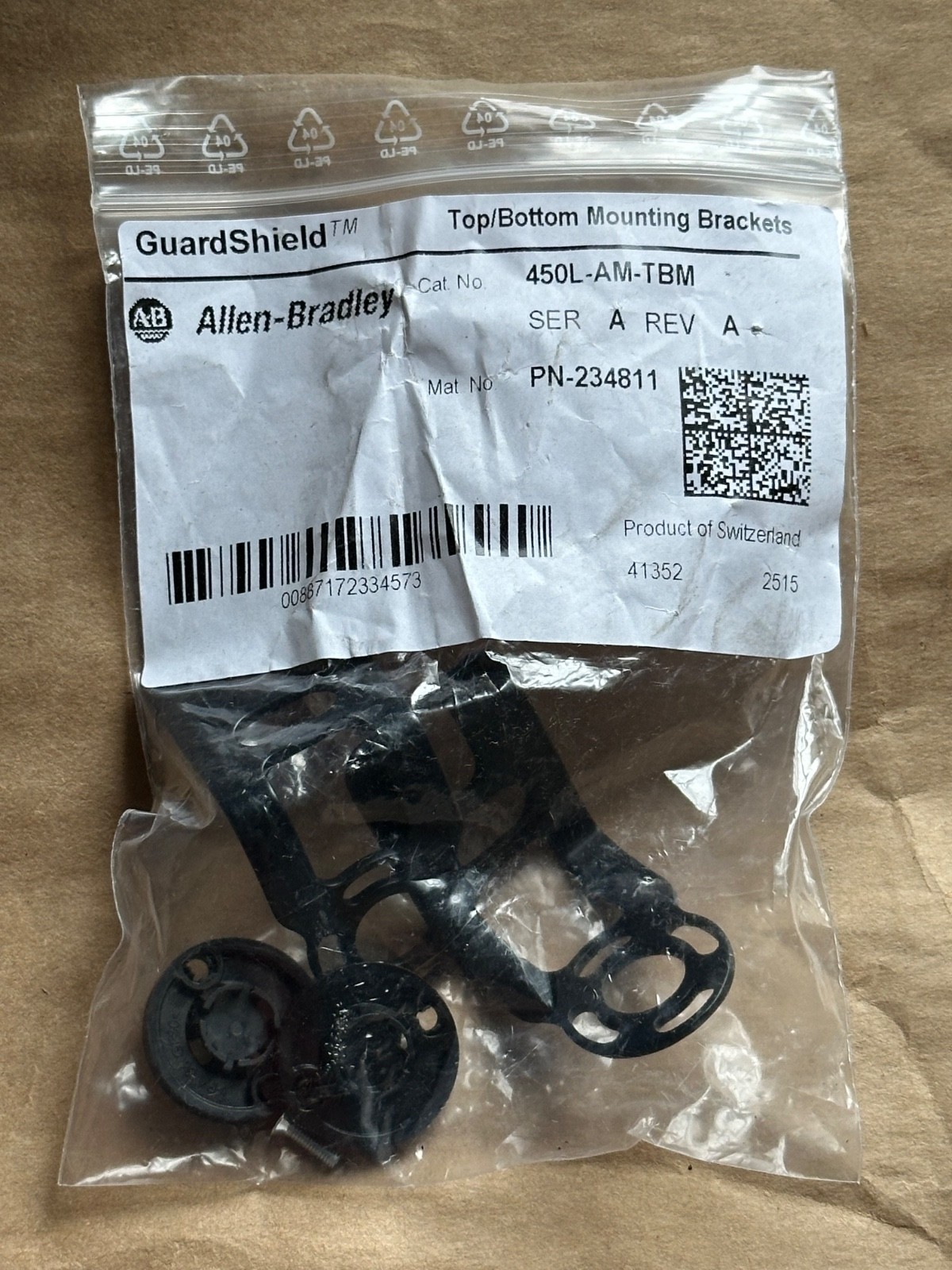 Allen Bradley Brackets Safety Light Curtain Genuine OEM 450L-AM-TBM Top/Bottom