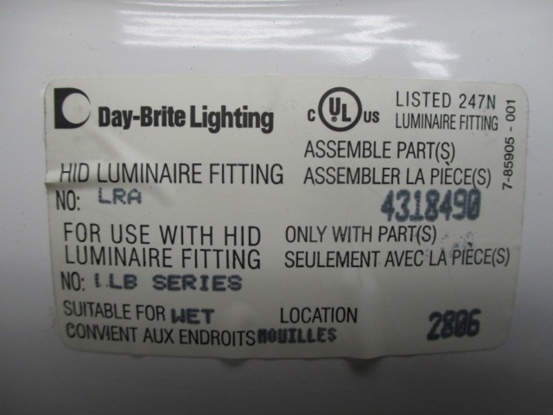 DAY-BRITE LRA OPTICAL REFLECTOR LENS ASSEMBLY NSMP