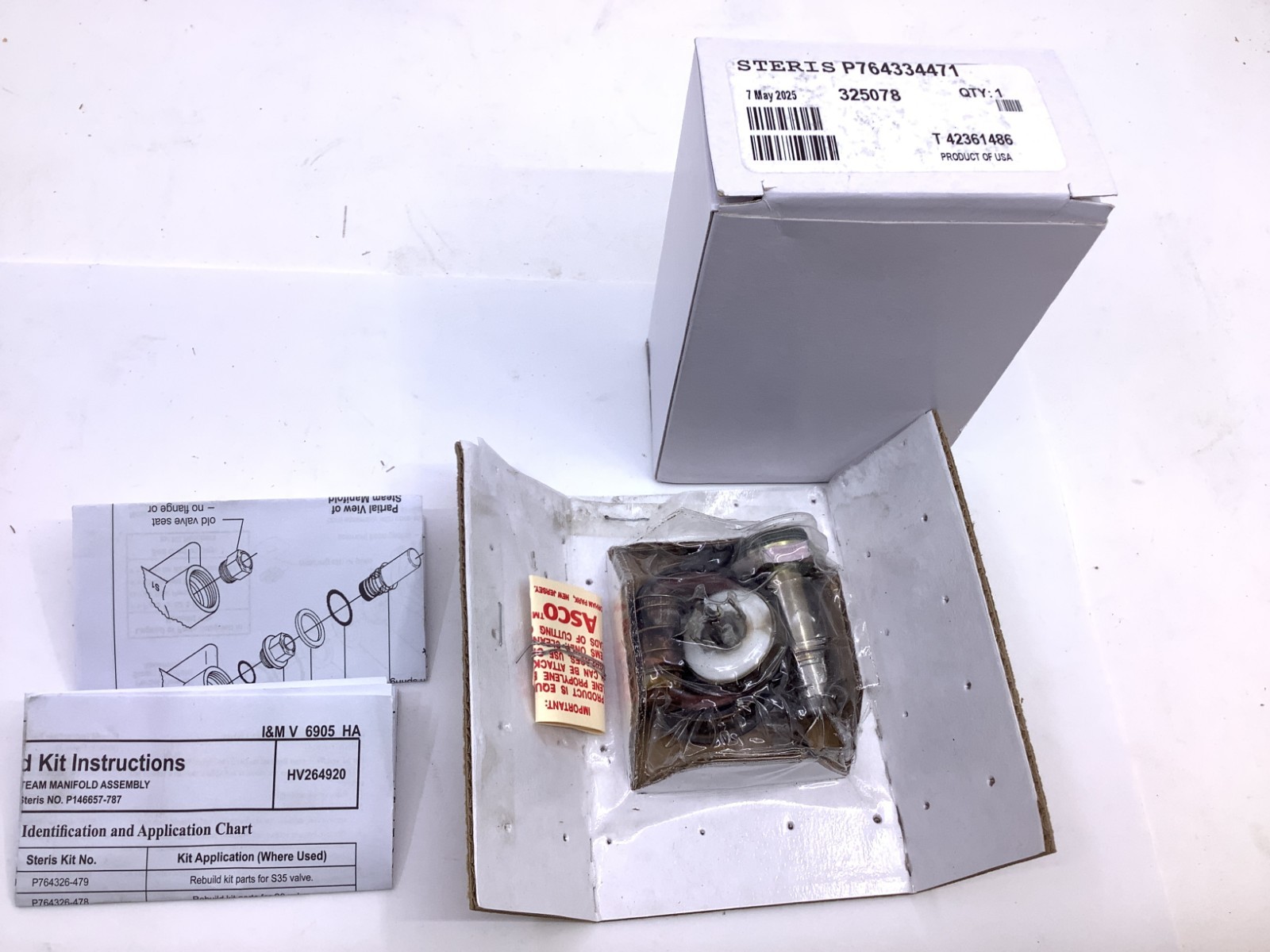 Steris P764334-471 KIT MANIFOLD REPAIR for Amsco Steam Sterilizer 325078