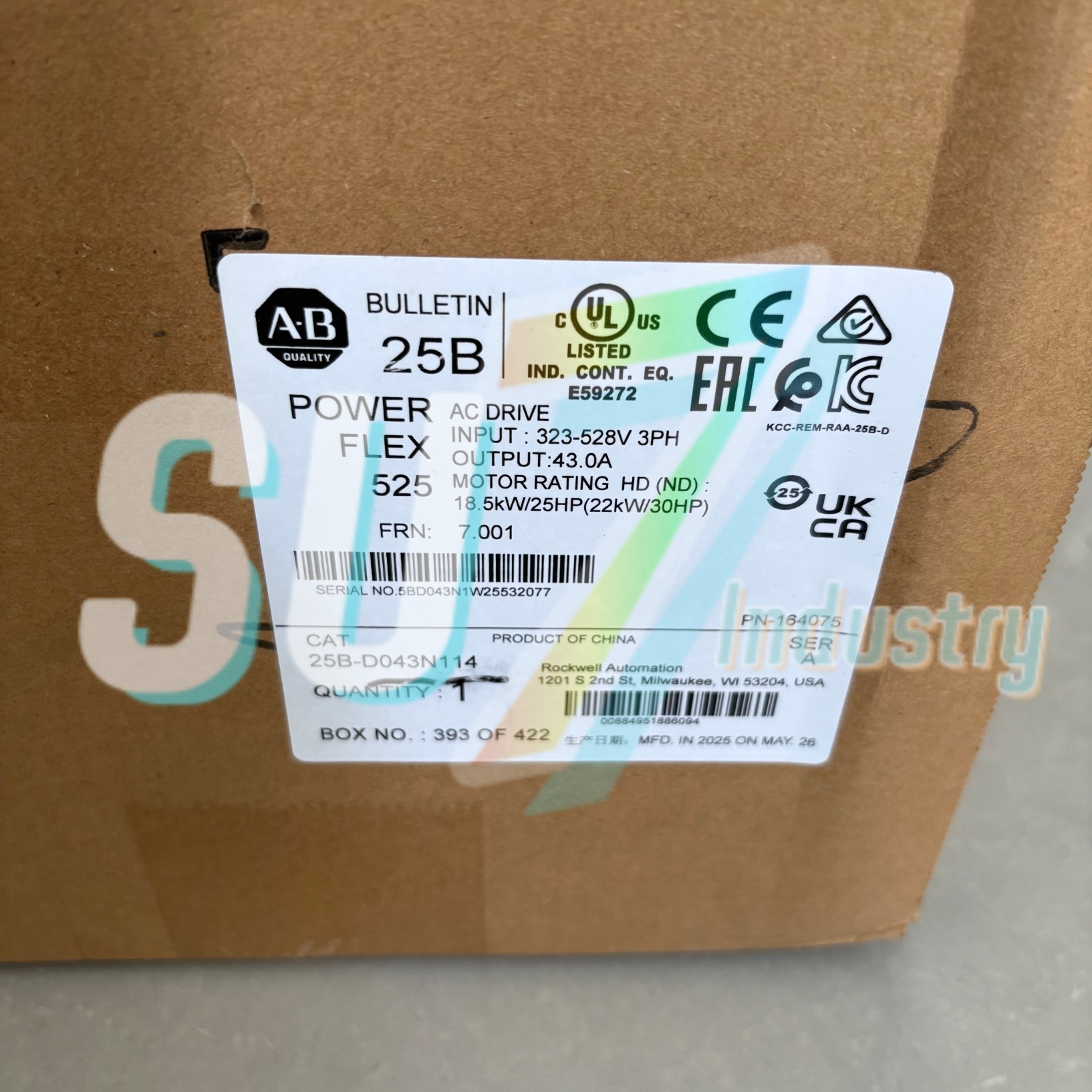 1pcs new Brand 25B-D043N114 Frequency converter