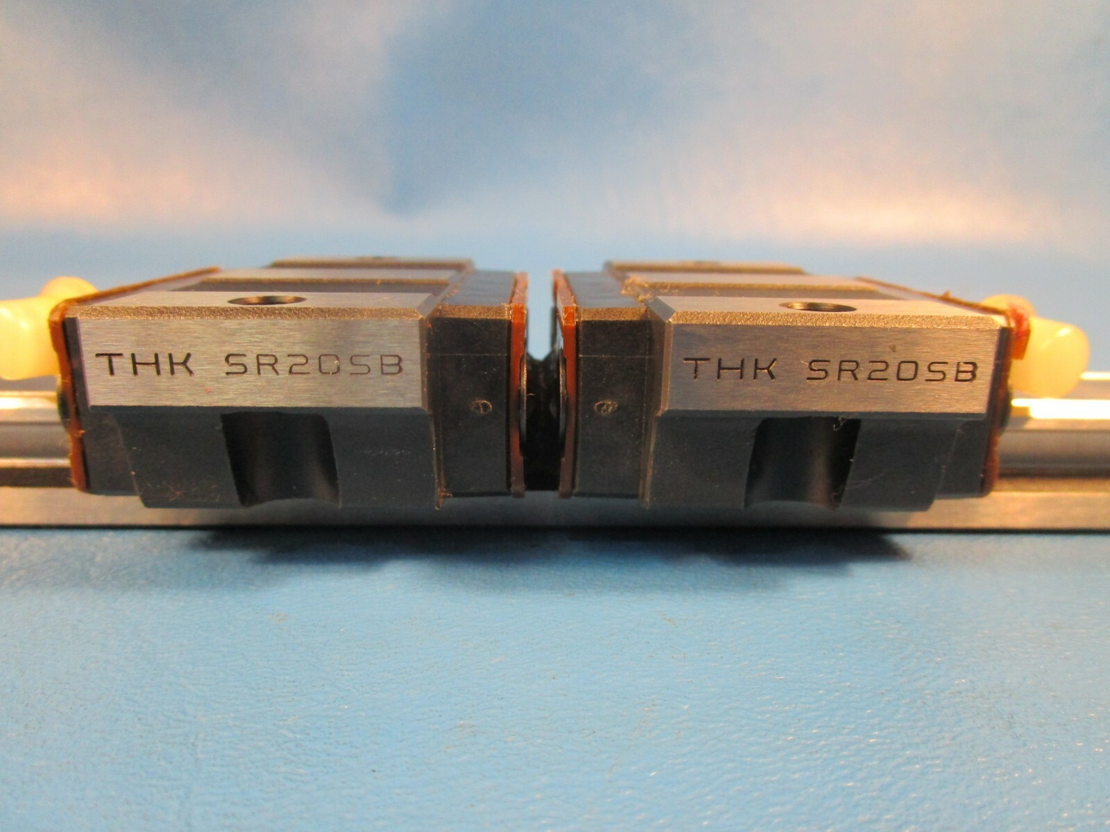 THK, SR20SB2SS + 220L, Two SR20SB Linear Guide Blocks on a 220mm Rail