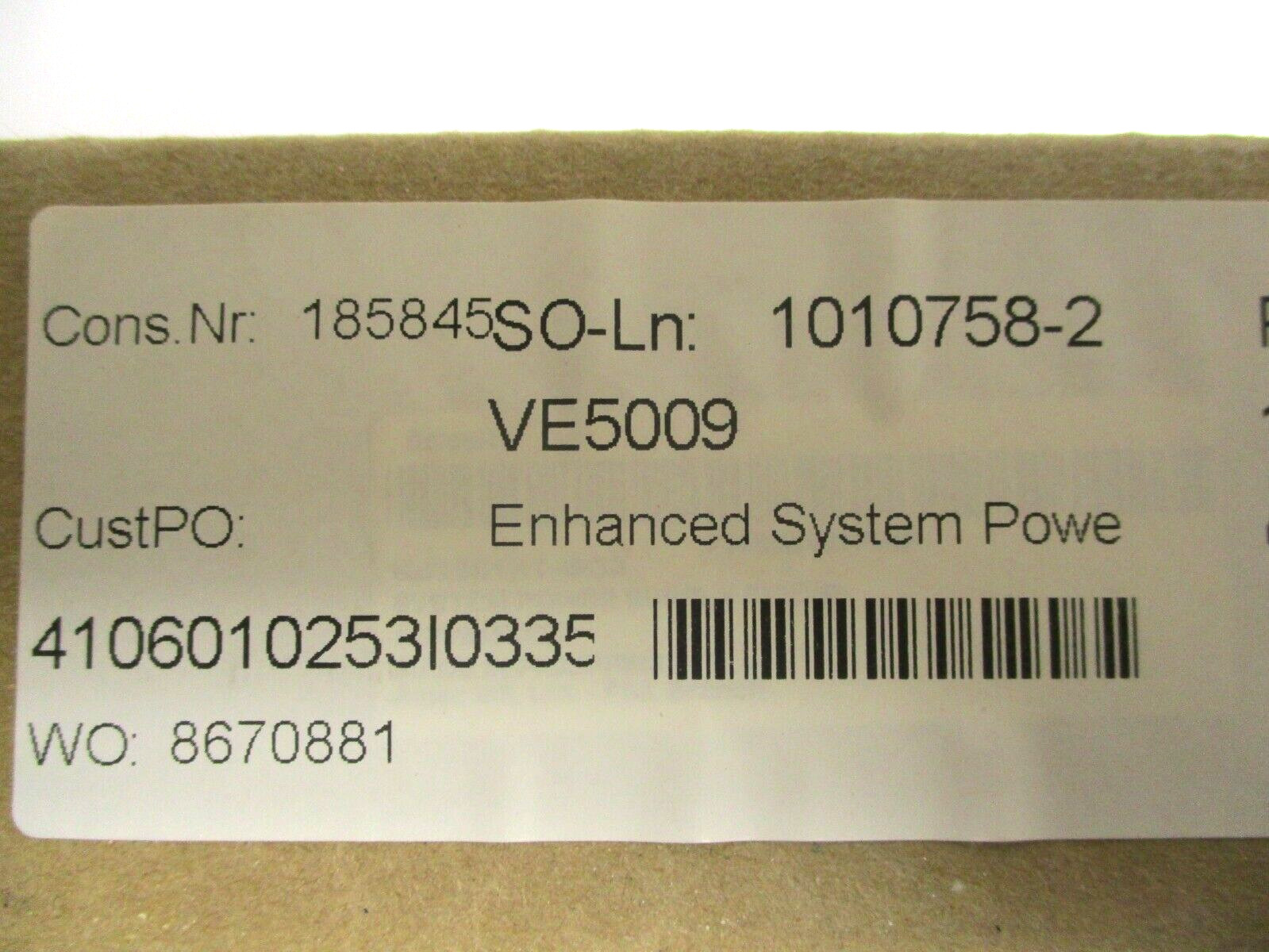 EMERSON PROCESS , DELTA-V , VE5009 , DUAL ENHANCED SYSTEM POWER