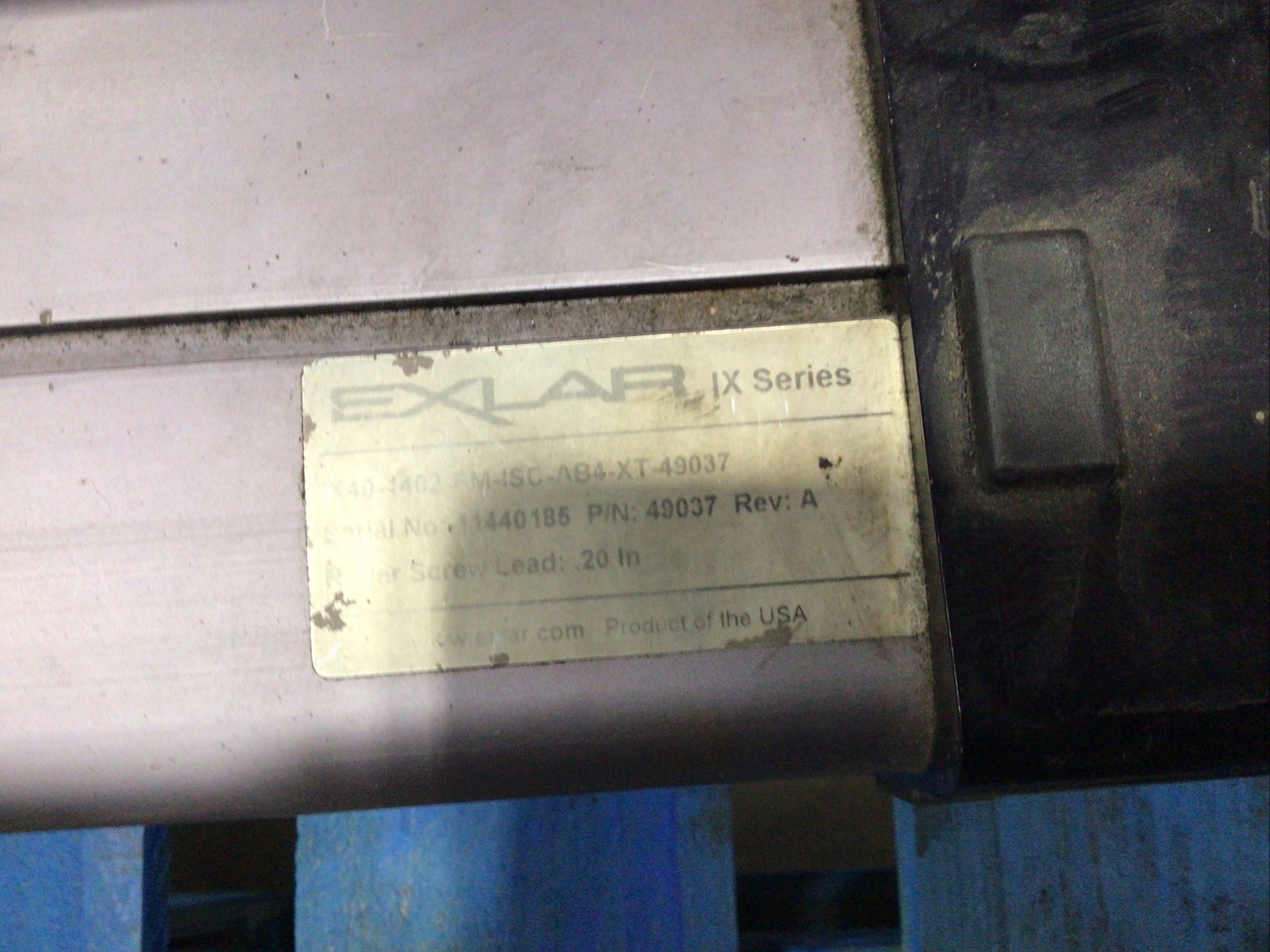 EXLAR 49037 20in Lead Allen Bradley LINEAR ACTUATOR 460V 12224 5000 RPM #51B6PR3