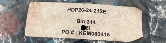 (Pack of 5) Deutsch Circular Connector Plug Receptacle HDP26-24-21SE
