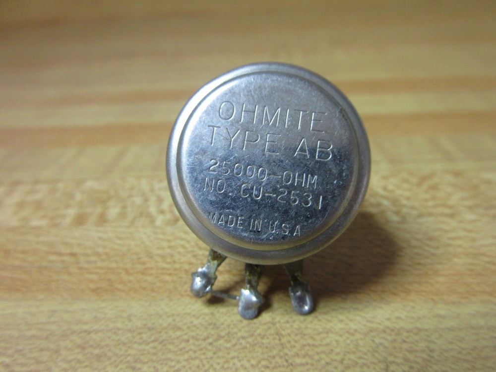 Ohmite CU2531 Potentiometer 25KΩ 25000 Ohms