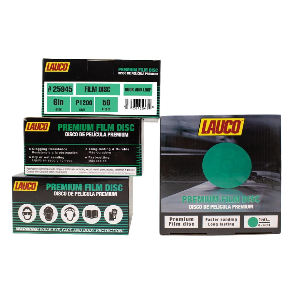 Premium 6″ Hook and Loop Sanding Discs (Box of 50) – Hook and Loop Backing