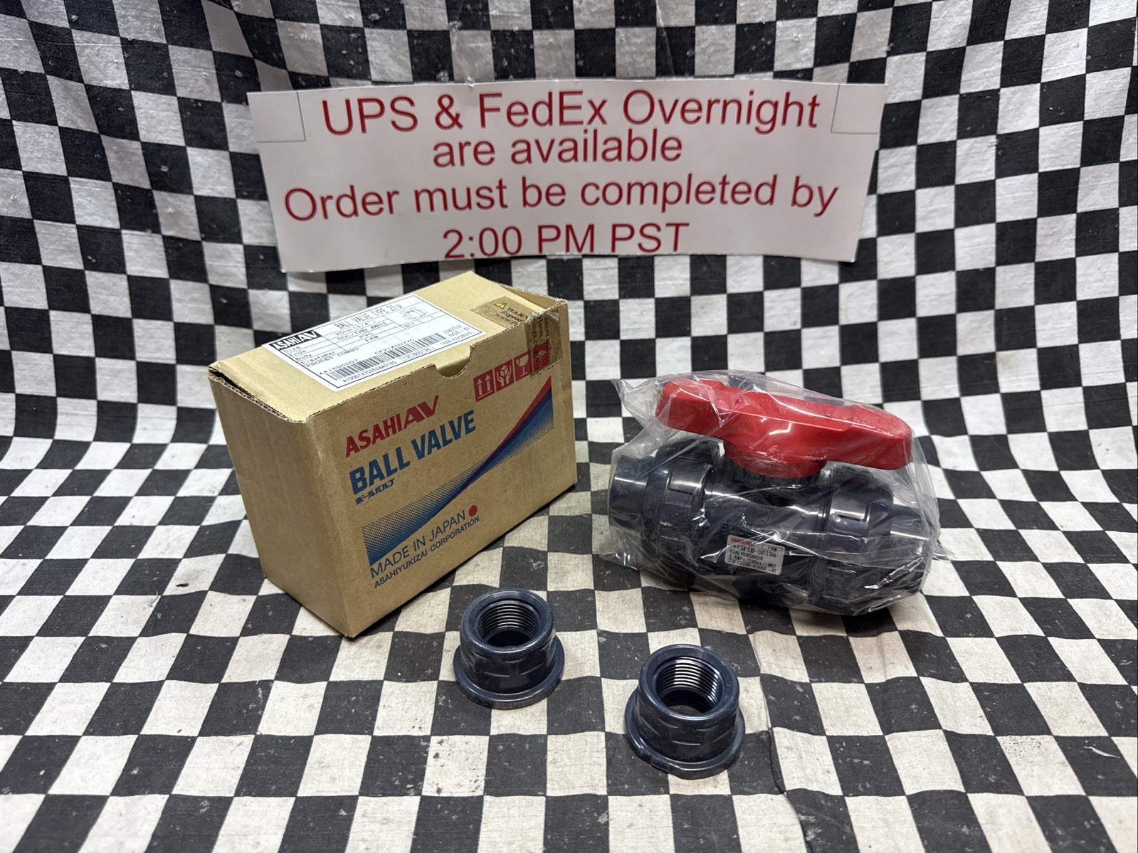 ASAHI AA1605007, BALL VALVE TYPE 21, 3/4″ SOC/THD ANSI, PVC, SHIPSAMEDAY#143P1