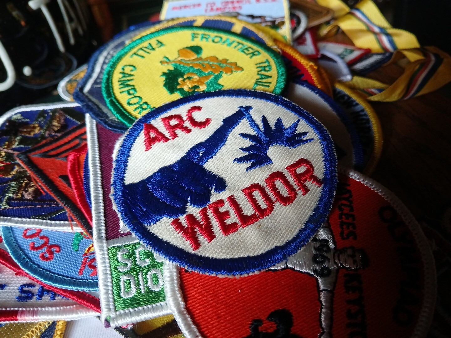 Vintage Unused Embroidered ARC WELDOR Patches Hat Cap Uniform Employee