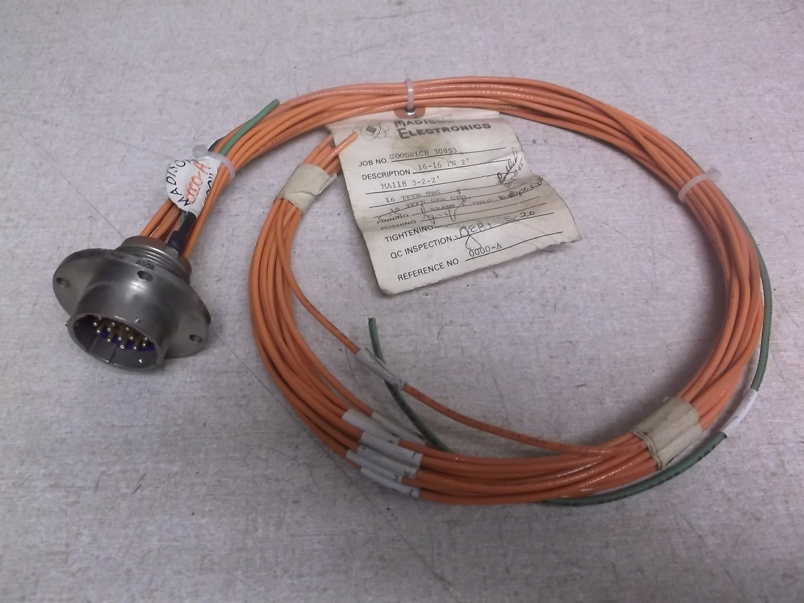 NEW Madison Electronics 16-16PN2 MA118 3-2-2 MA118-00-2016-PN Cable Goodrich