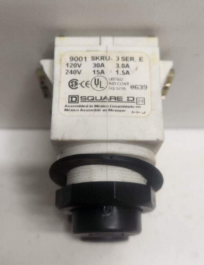 GUARANTEED! SQUARE D 10A 600V 3-SPEED OPERATOR DUAL PUSH BUTTON 9001SKRU3