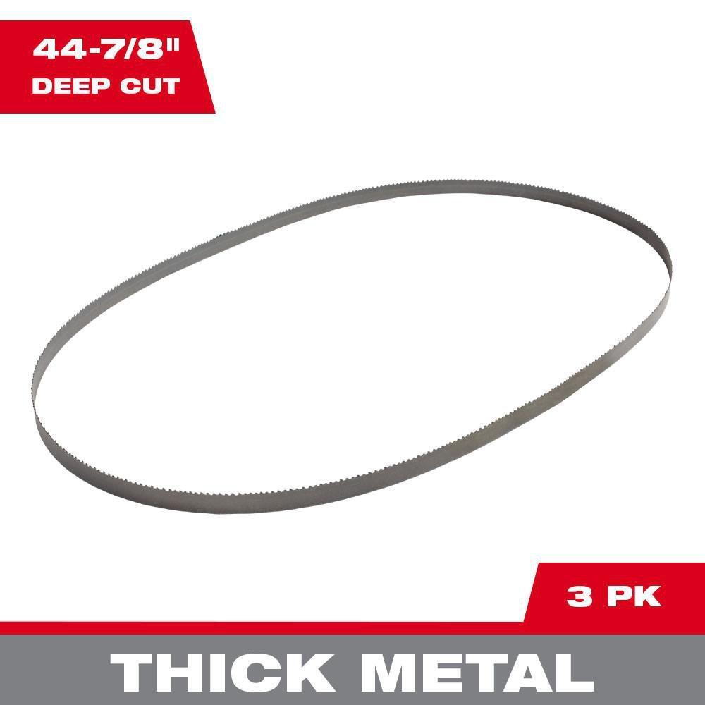 Milwaukee 48-39-0501 Portable Band Saw Blade 10 TPI 44-7/8 Inch x 1/2 Inch x 0.0