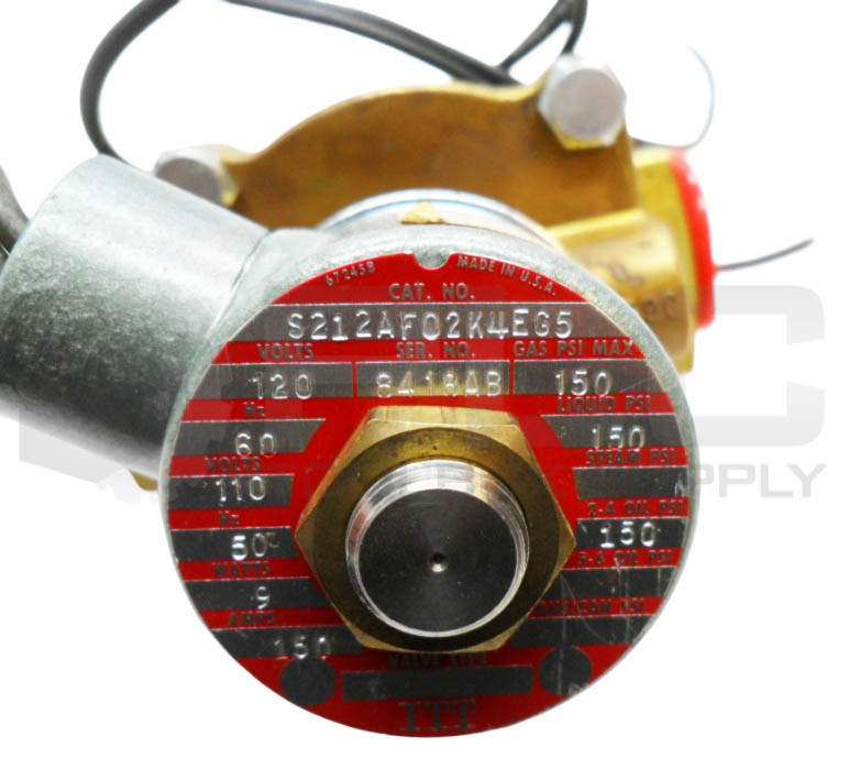 NEW ITT S212AF02K4EG5 SOLENOID VALVE 110-120V 50/HZ 150A *READ*