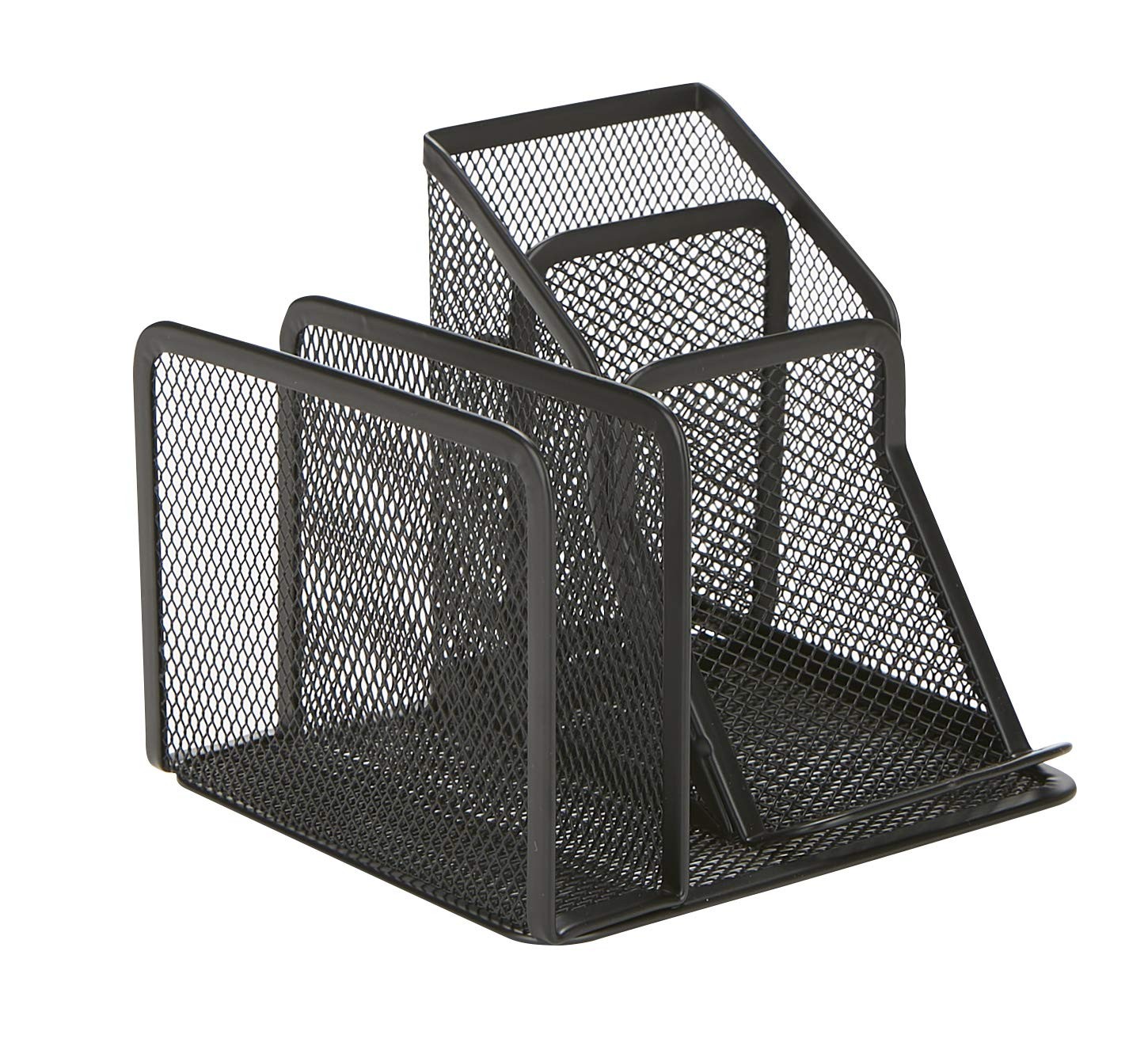 Mind Reader Desk Organizer 5-Compartment, 2-Piece Same Set Supplies and Black
