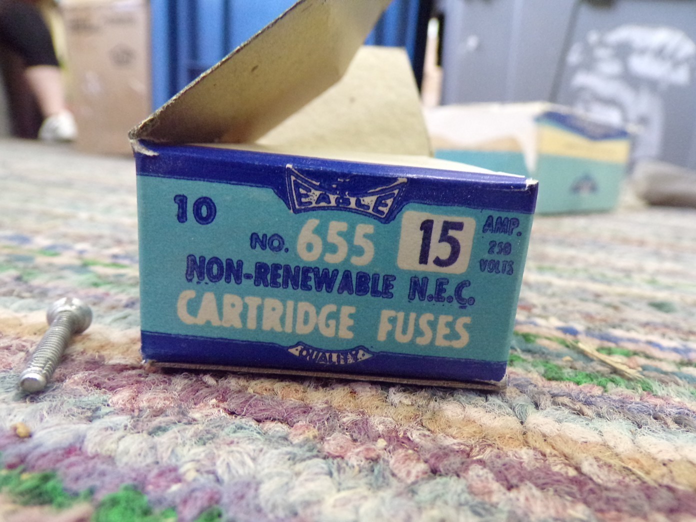 NEW Eagle NON15 250V 15A Cartridge Fuses No 655, Box of 10 *FREE SHIPPING*