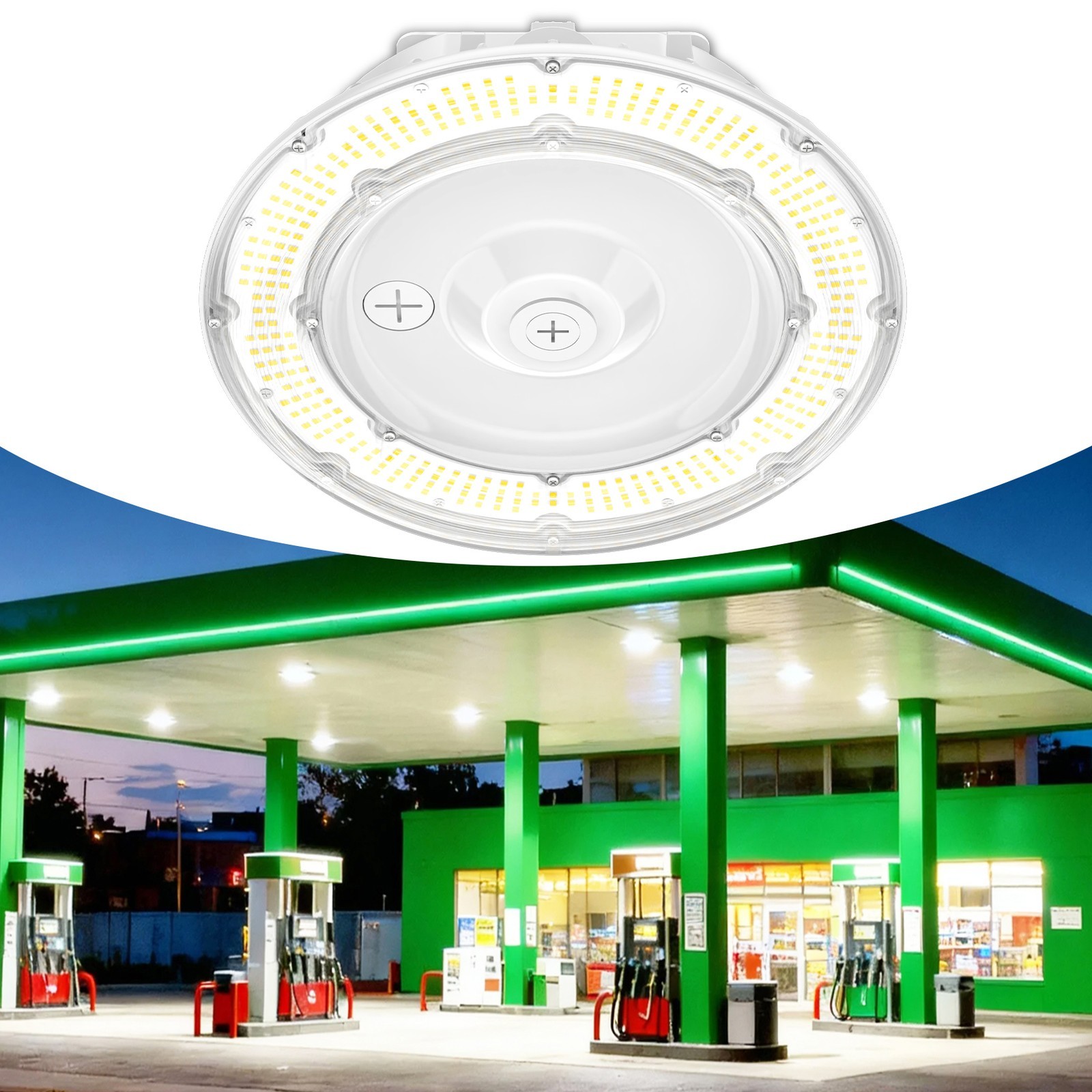 100W LED Canopy Light Commercial Gas Station Light IP65 13,500LM 4500/5000/5700K