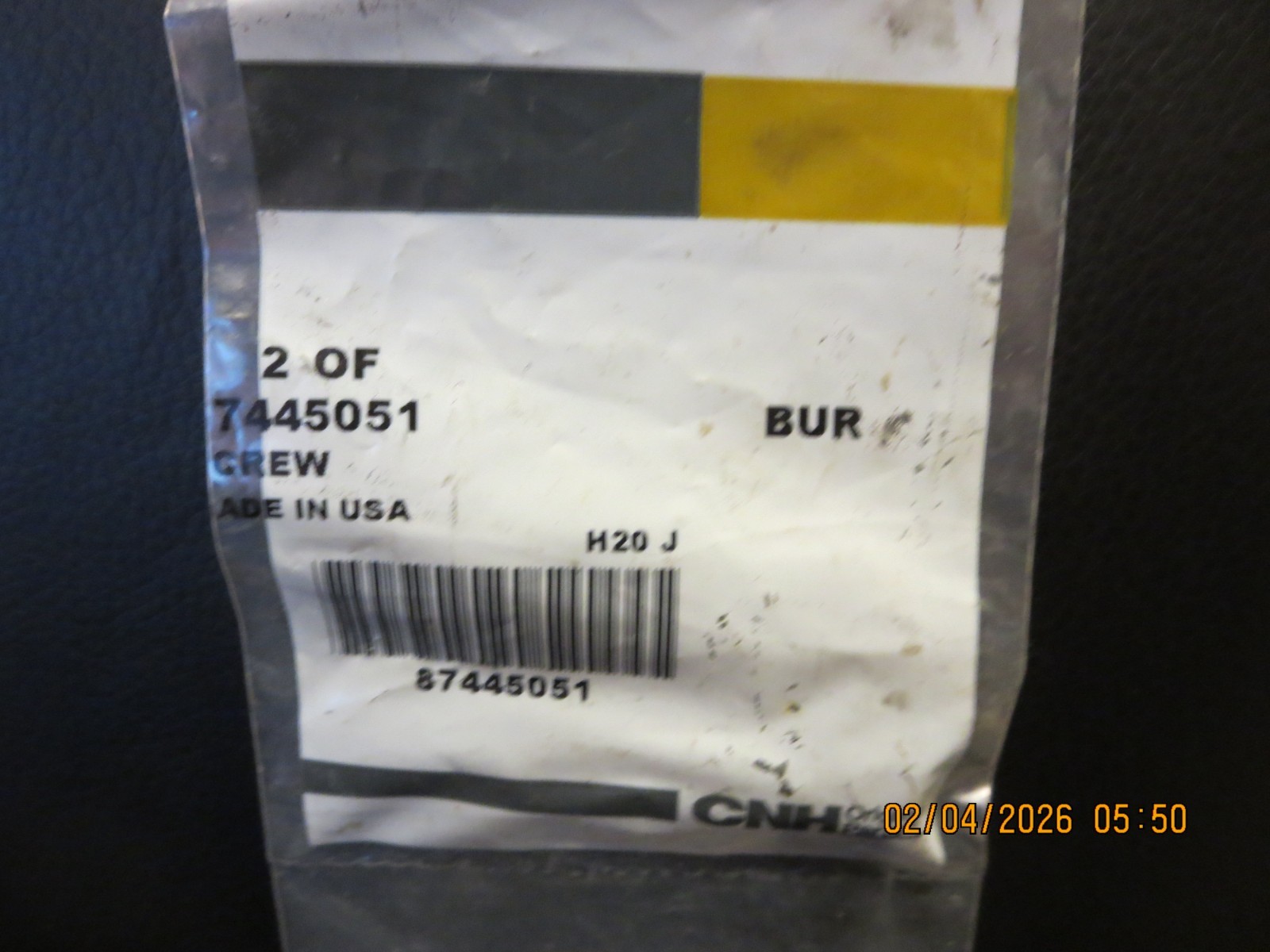 OEM CNH 87445051 – HEX SOC SCREW 2 in package NOS(New Old Stock)