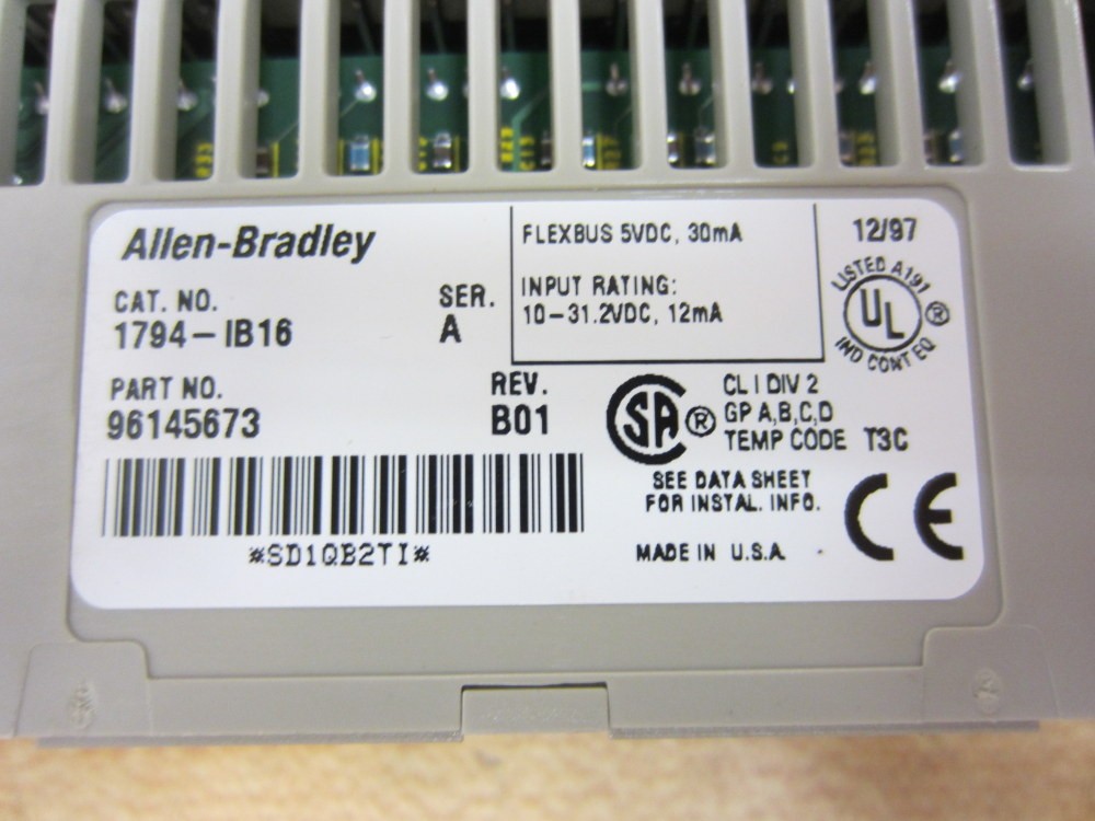 Allen Bradley 1794-IB16 Input Module Series A Rev B01
