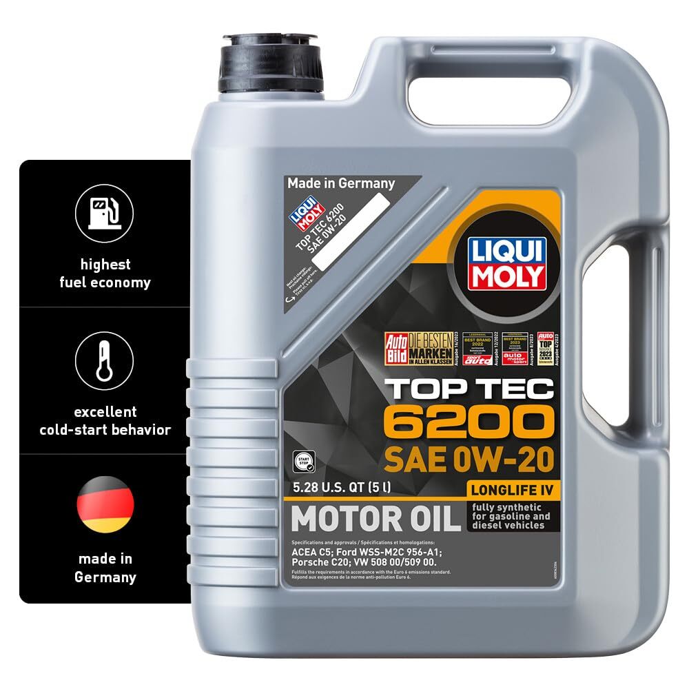 LIQUI MOLY Top Tec 6200 SAE 0W-20 5 L Fully synthetic engine oil SKU 20238