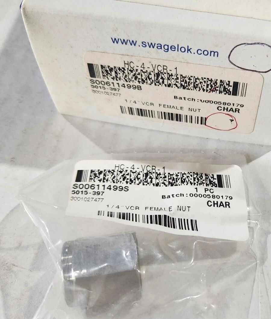 NEW Swagelok HC-4-VCR-1 Hastelloy VCR Face Seal Fitting, 1/4in Female Nut