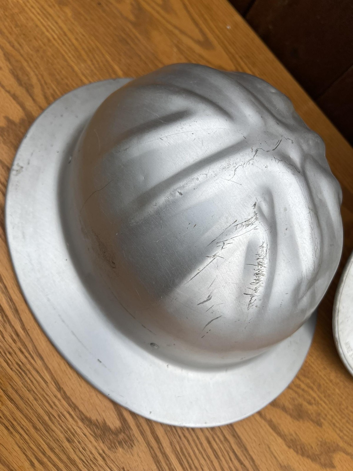Vintage MSA McDonald T Hat-Standard Aluminum Safety Hard Hat Lot 2 Silver USA