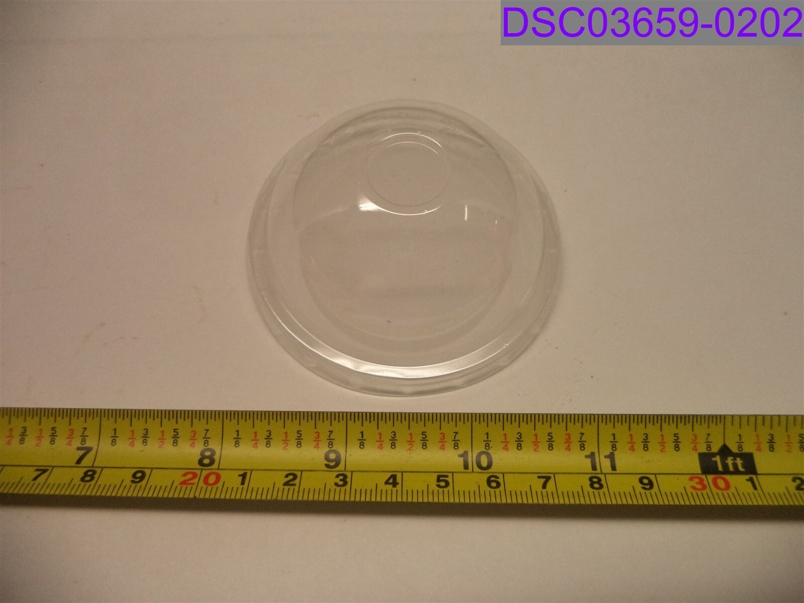 Qty = 225 (5 Packs of 45): 3″ Dia x 1-1/4″ Tall Dome Plastic Cup Lid Hole On Top