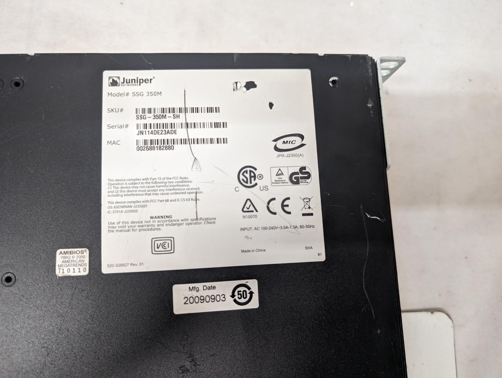 Juniper Networks SSG-350M-SH SSG 350M Secure Services Gateway, COMS500BRD