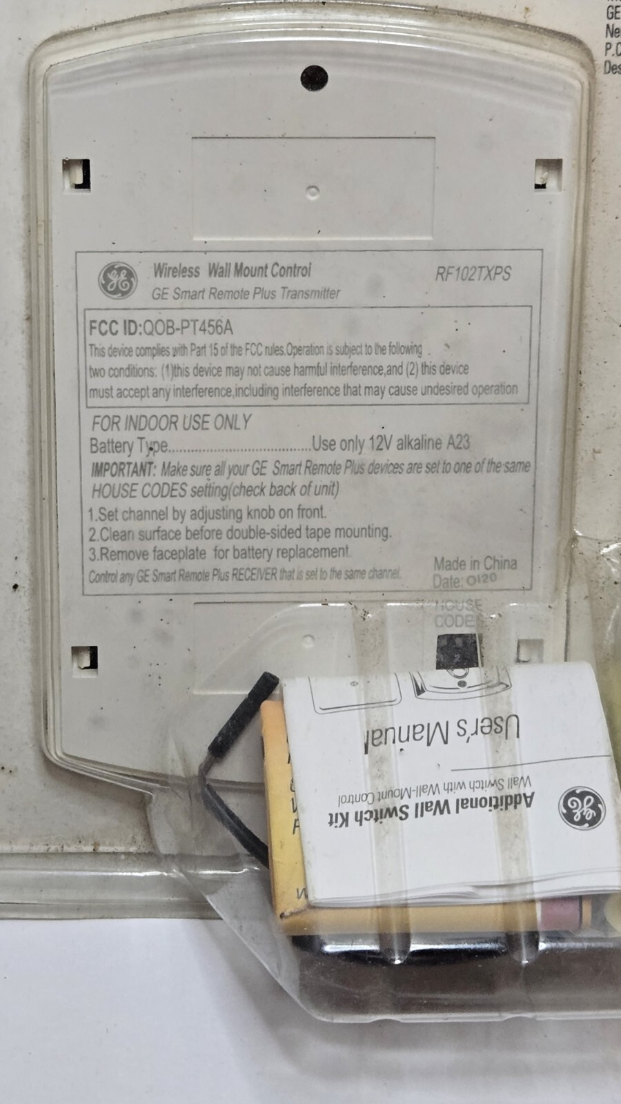 General Electric RF102TXPS Wall Switch Kit with Wall-Mount Control
