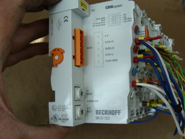 BECKHOFF CANOPEN BUS COUPLER BK5150 W/KL9210 KL2531 KL9010