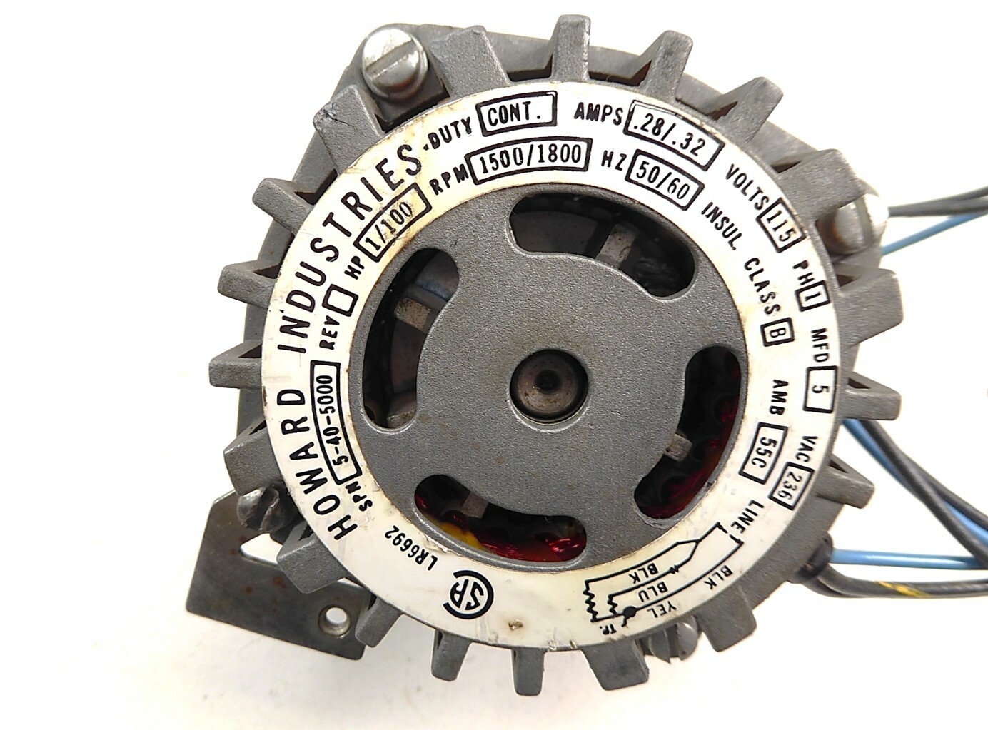 Howard Industries 5-40-5000 1/100HP 1500/1800RPM 115V 2 spd