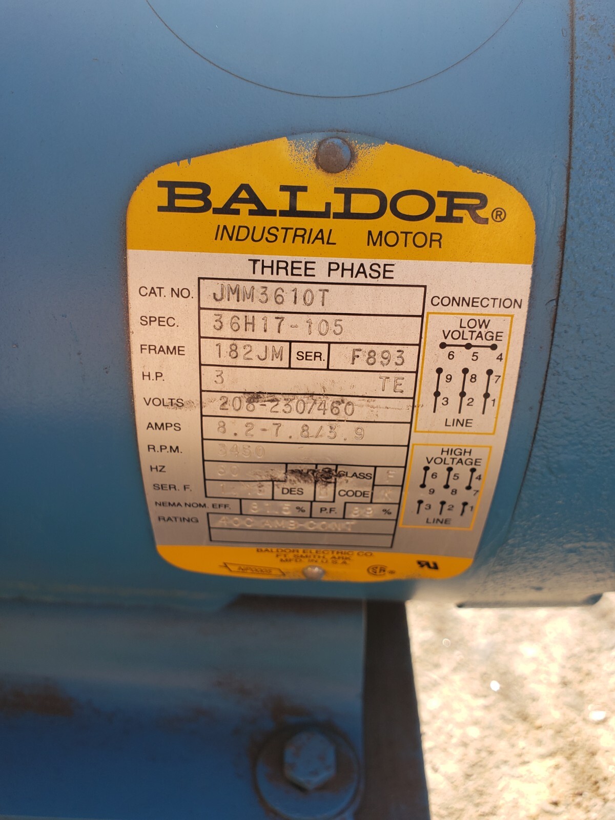 DUNHAM BUSH A7B62-2-3HP-AXD-3TEFC PUMP