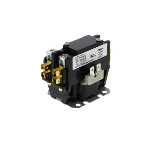 Packard C140A Contactor 1-Pole 40A 24VAC Coil w/ Lugs, Spade Terminals & Covers