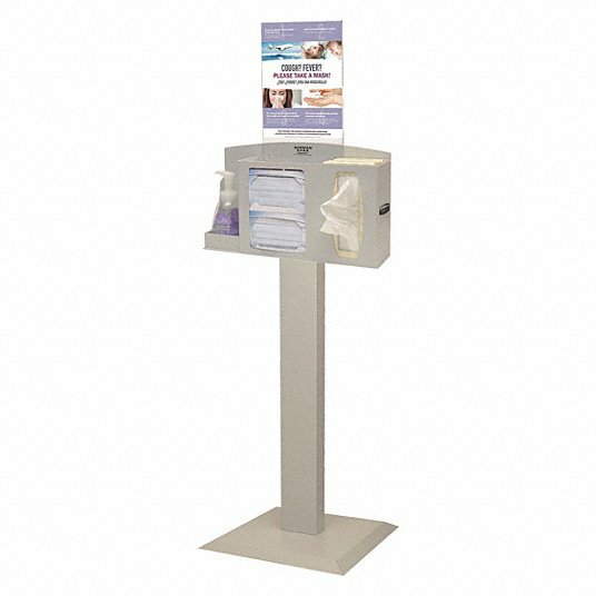 BOWMAN DISPENSERS BD111-0012 Hygiene Station , Beige , 3 Compartments