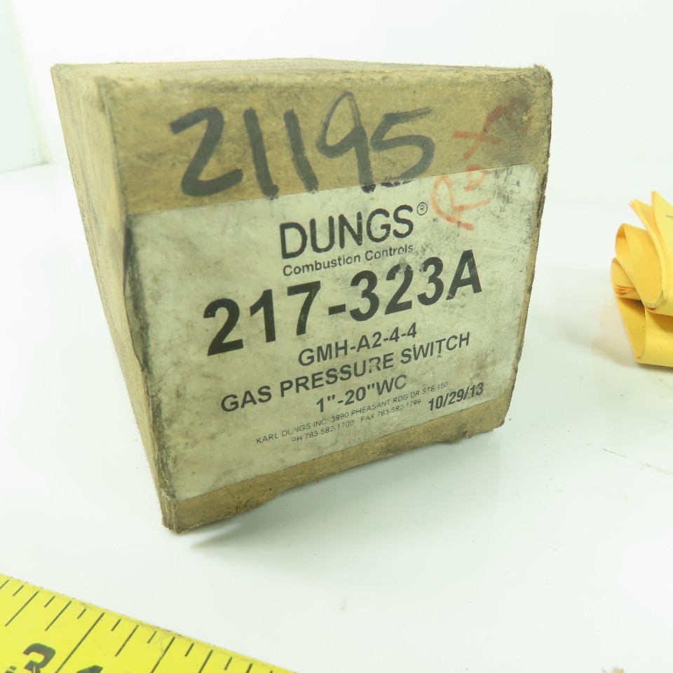 Dungs 217-323A Gas Pressure Switch 1-20″ WC 10A 120VAC