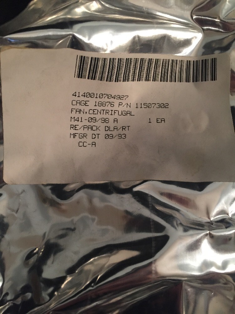 NEW US ARMY Centrifugal Fan Counter Clockwise Electric Motor 11507302