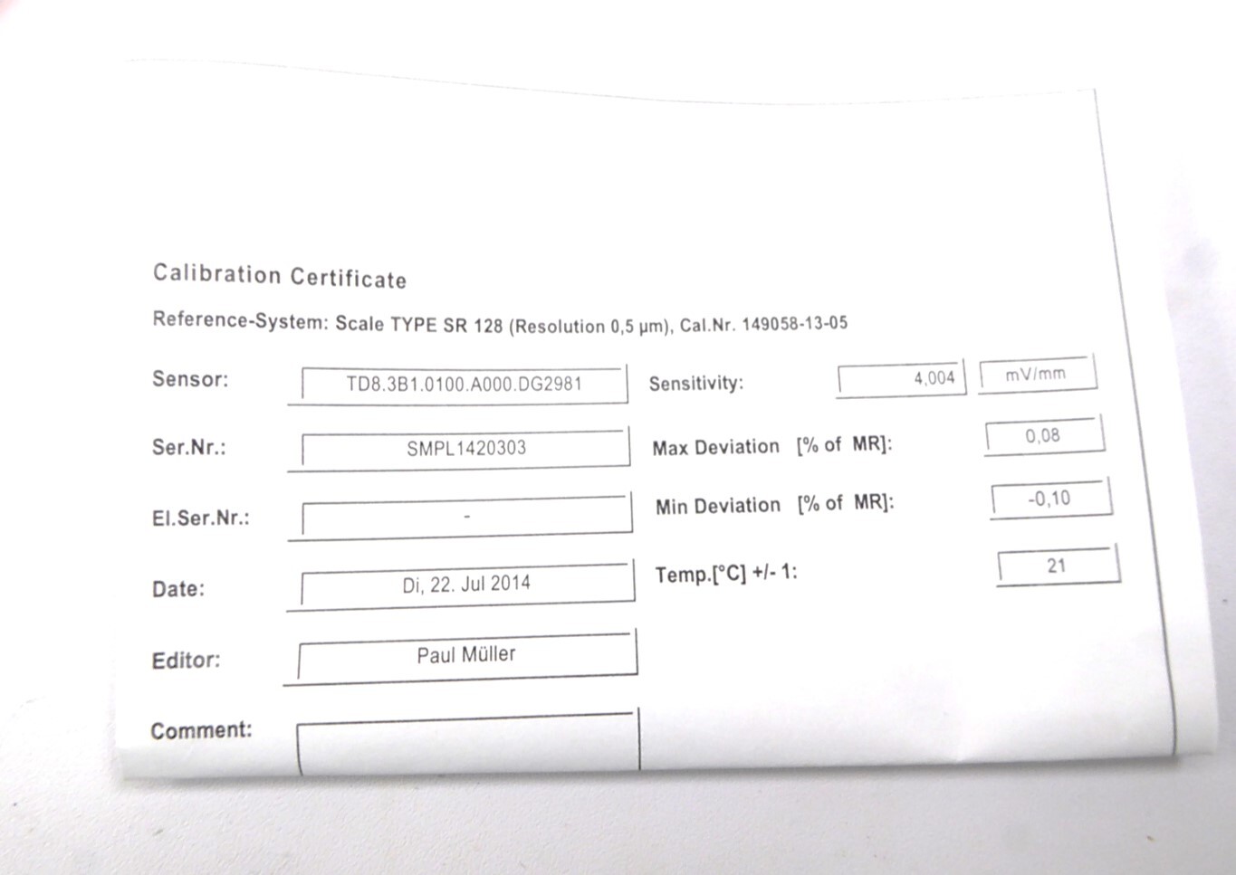 Turck K183912 Kubler TD8.3B1.0100.A000.0000.DG2981 Linear Pos Dev NEW IN BOX