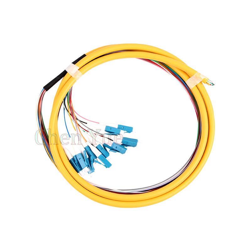 1.5M LC UPC 12 core Fiber Optic Patch Cord pigtail LC Fanout Fiber Optic Pigtail