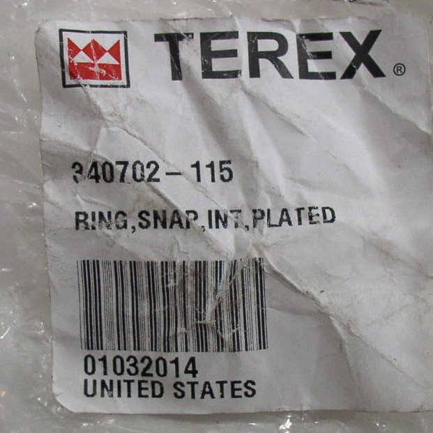 2X Terex 340702-115 Internal Snap Ring, Plated