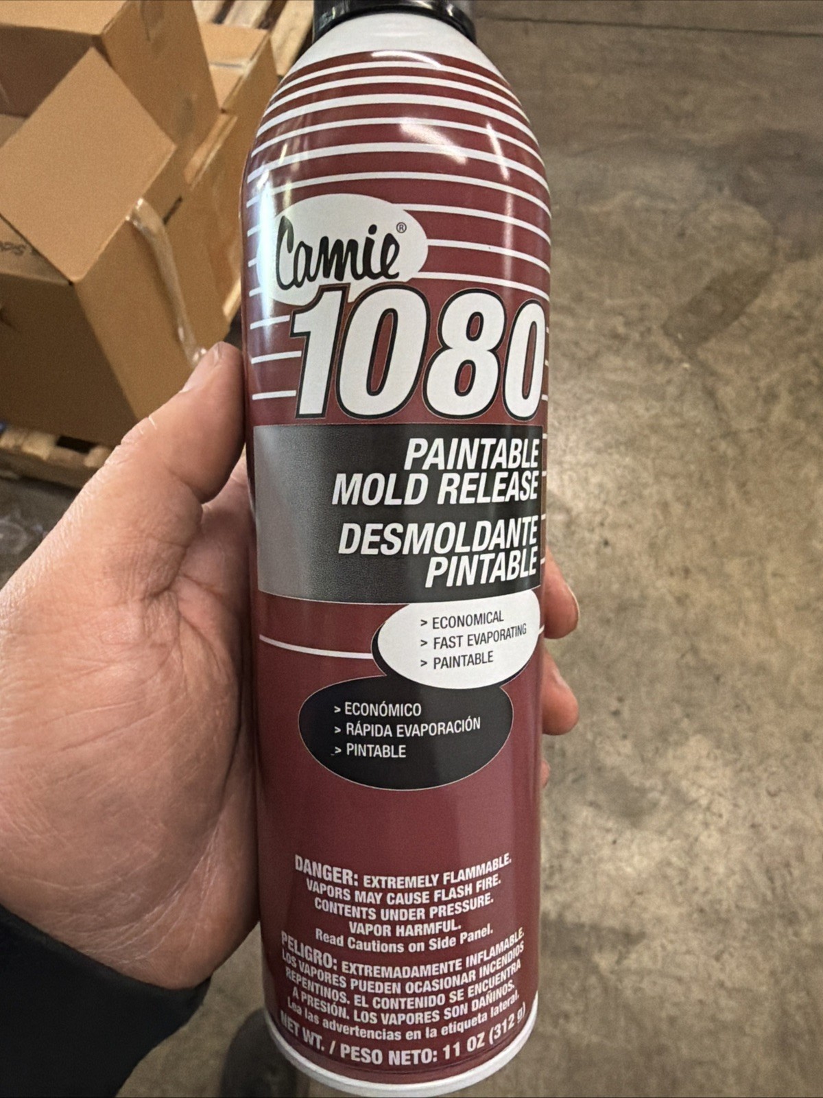 Camie 1080 Paintable Mold Industrial Release Agent Dry Spray 11 oz