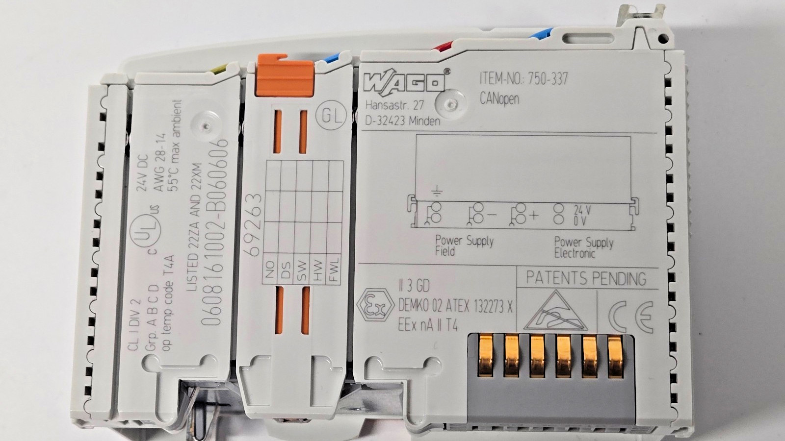 Wago I/O System 750-337, 750-402, 750-504, 750-650, 750-467, 750-550, 750-600