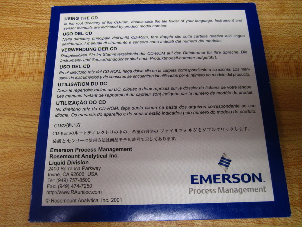 Emerson 93-0001 CD-Rom Instruction Manuals 930001