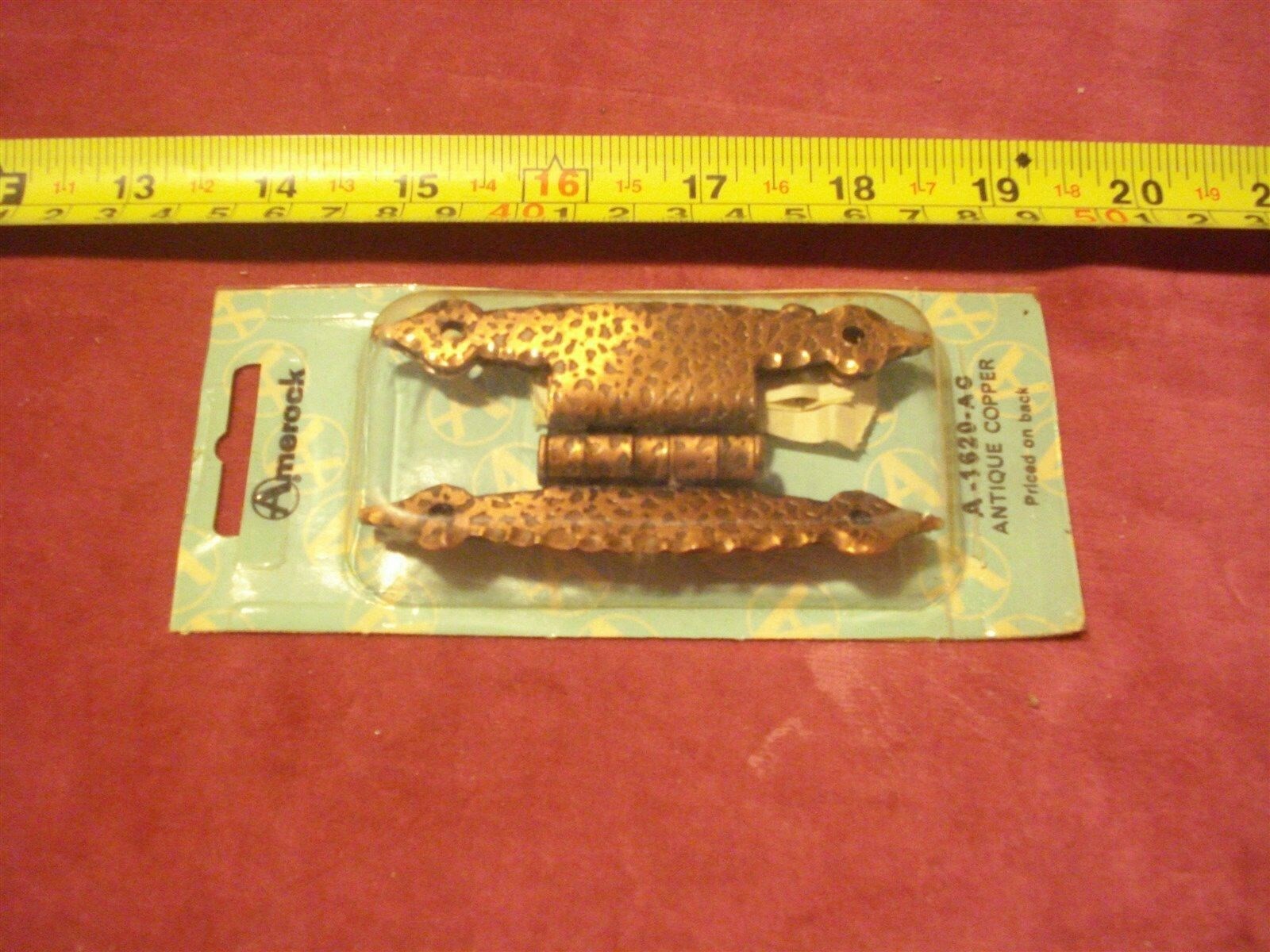 (2832.) Cabinet Hinges for 3/8″ Offset Doors (One Pair) Antique Copper Finish
