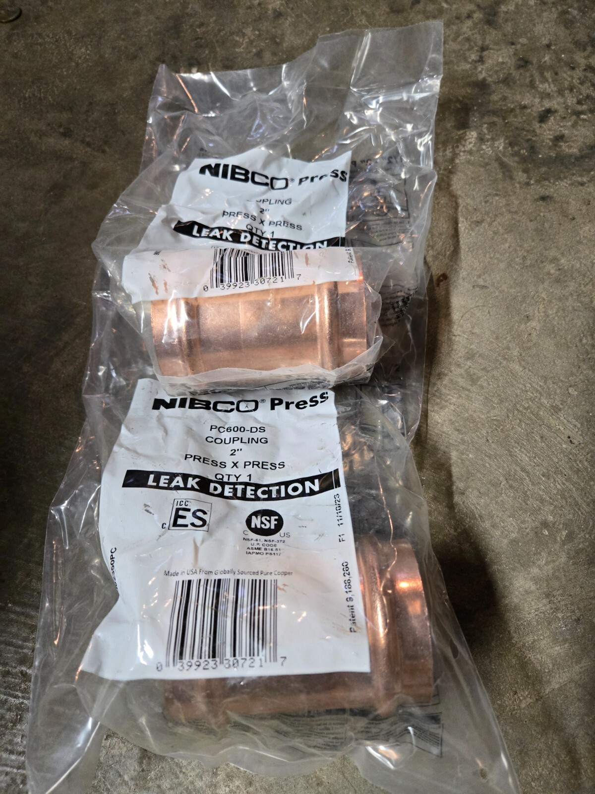 NIBCO 9002350PC PC600-DS 2 INCH PRESS COPPER COUPLING